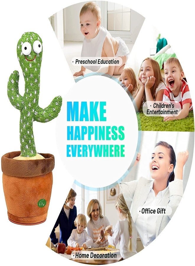 JIGSHTIAL Electronic Dancing Cactus Toy with Lighting, Singing Cactus Recording and Repeat Your Words, Speaking Singing Repeat What You Say Children Educational Toy - Image 4